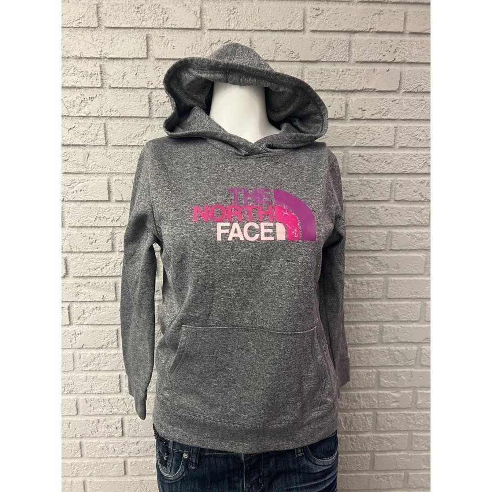 The North Face Girls Gray Hoodie Sweater Size XL